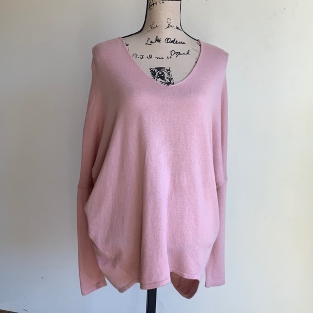 La Miel Blush Pink V-Neck Sweater